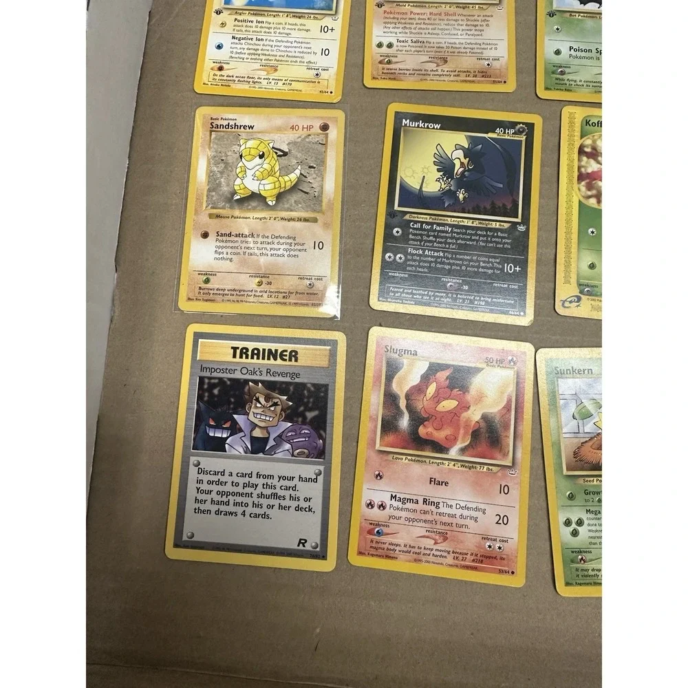 25 Vintage pokemon card collection LP-DMG Shadowless and first editions see pics